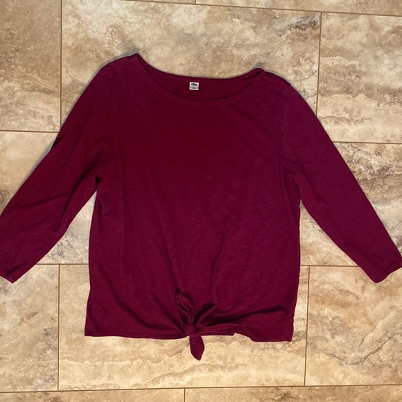 Old Navy Tie Front Shirt - Picture 1 of 6